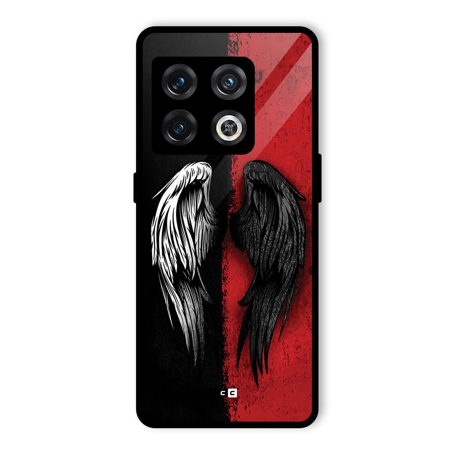 Angle Demon Wings Glass Back Case for OnePlus 10 Pro 5G