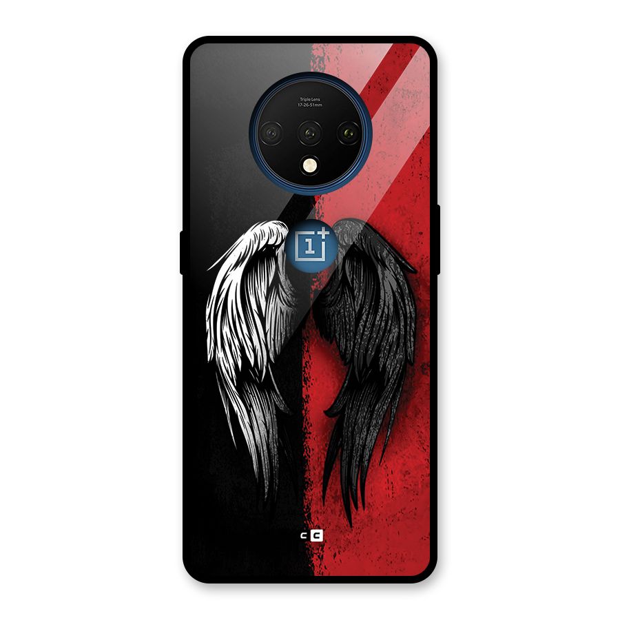 Angle Demon Wings Glass Back Case for OnePlus 7T