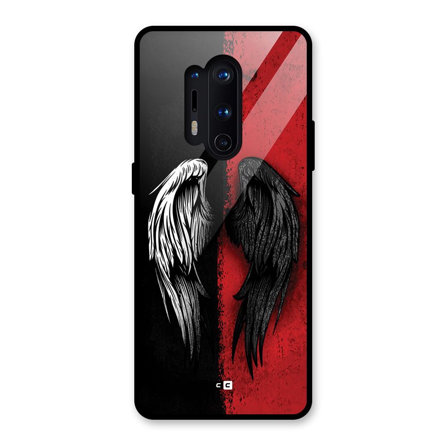 Angle Demon Wings Glass Back Case for OnePlus 8 Pro