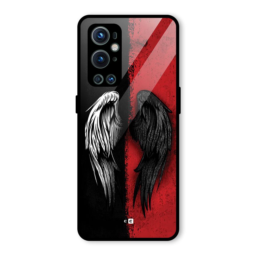 Angle Demon Wings Glass Back Case for OnePlus 9 Pro