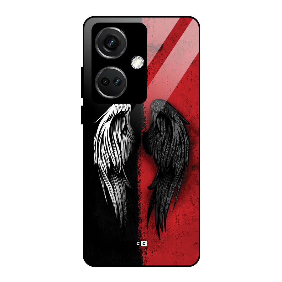 Angle Demon Wings Glass Back Case for OnePlus Nord CE 3 5G