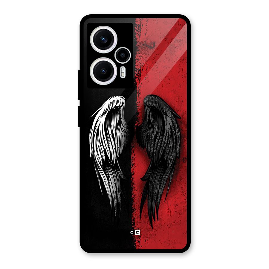 Angle Demon Wings Glass Back Case for Poco F5
