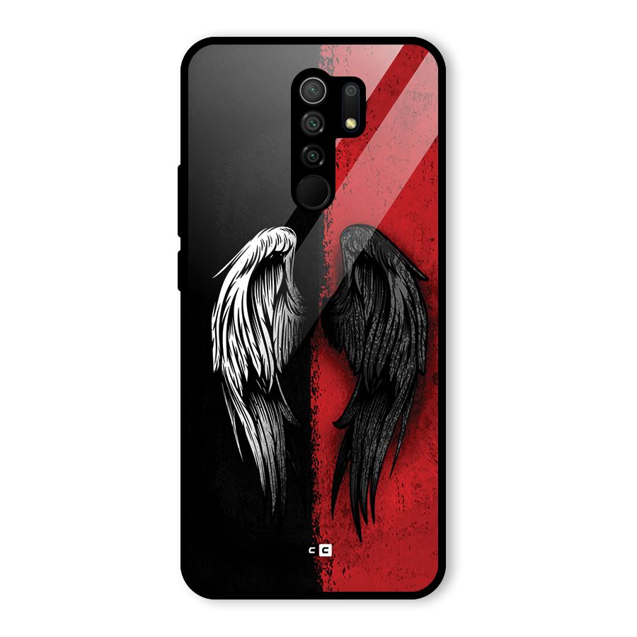 Angle Demon Wings Glass Back Case for Poco M2