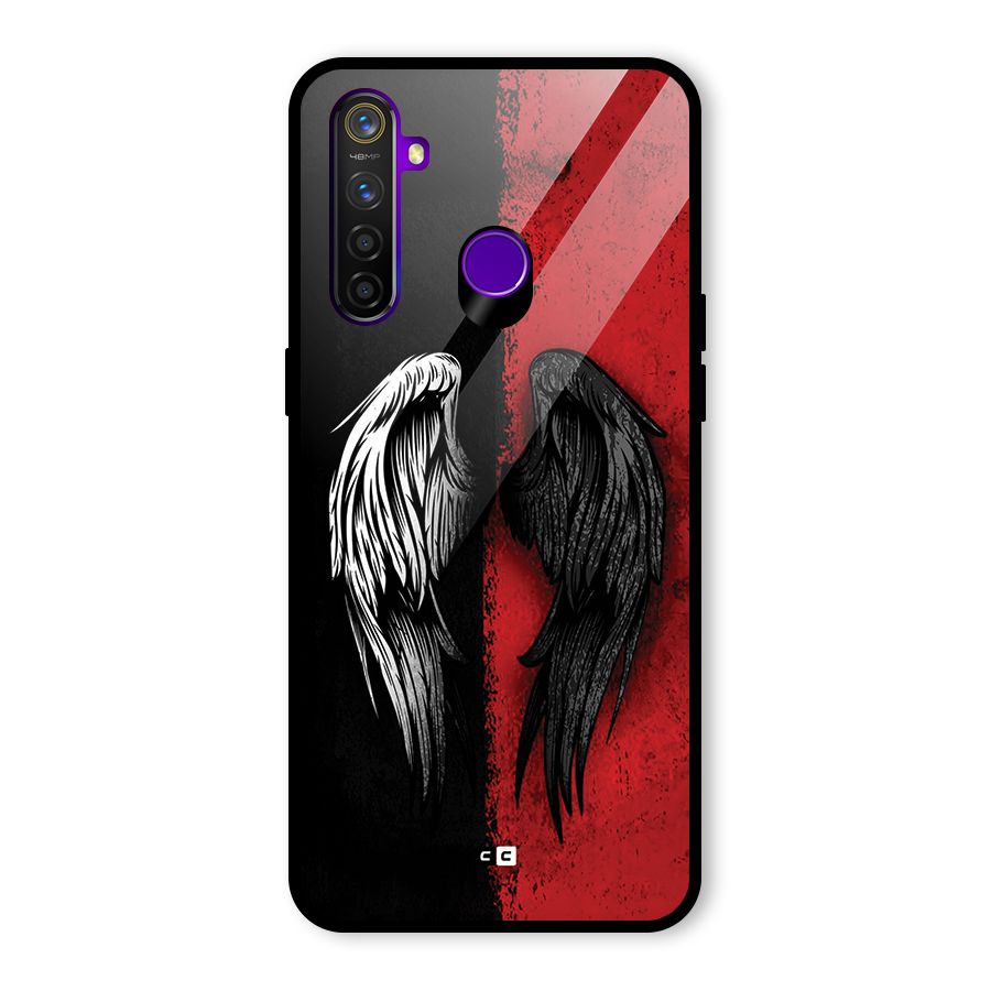 Angle Demon Wings Glass Back Case for Realme 5 Pro