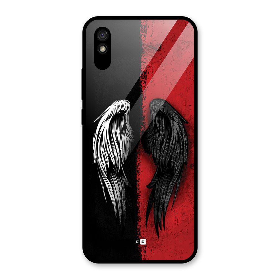 Angle Demon Wings Glass Back Case for Redmi 9i