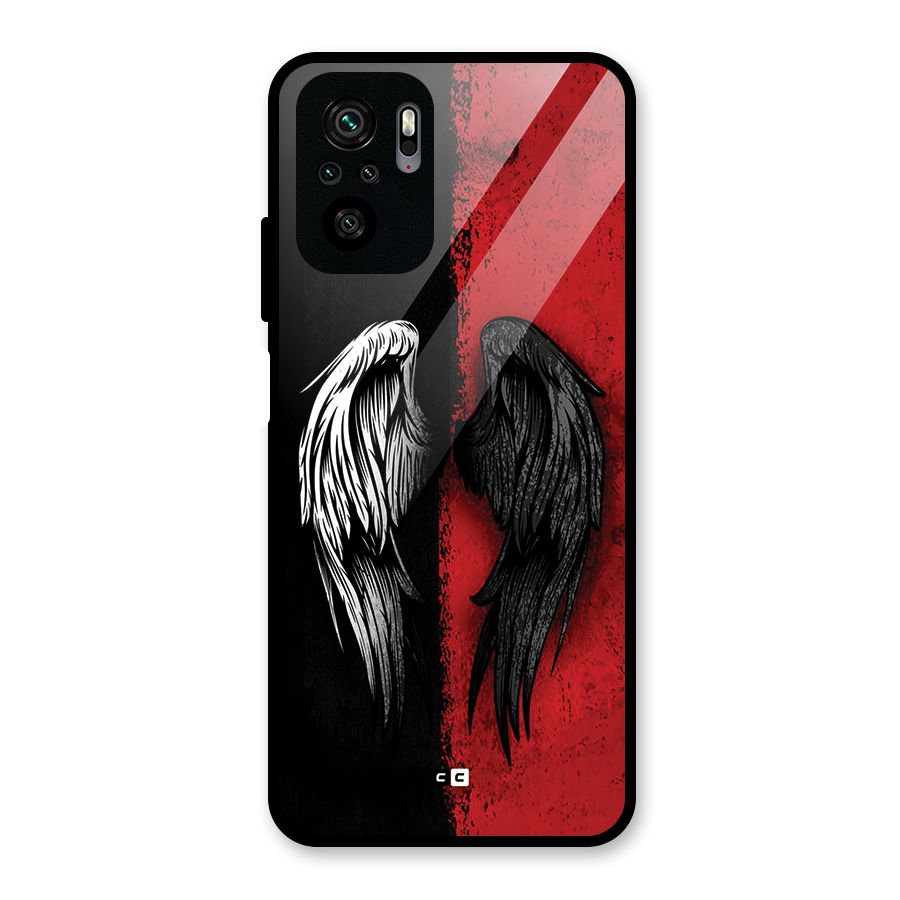 Angle Demon Wings Glass Back Case for Redmi Note 11 SE