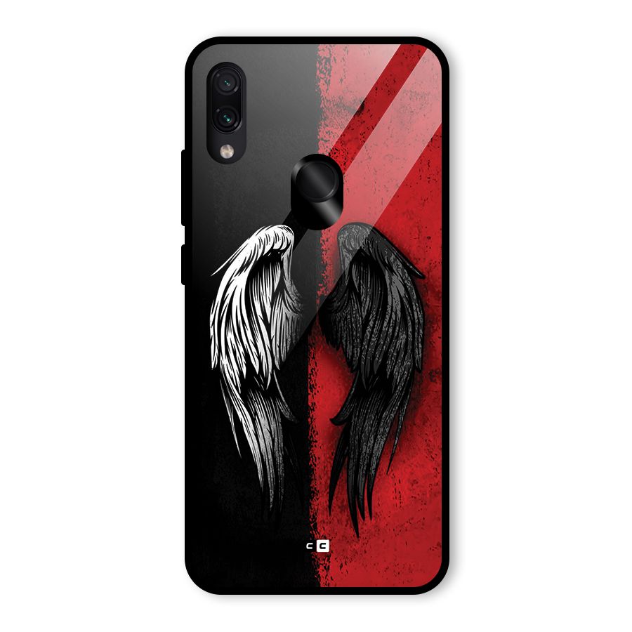 Angle Demon Wings Glass Back Case for Redmi Note 7 Pro