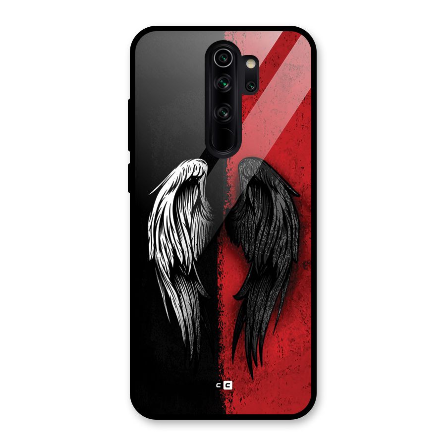 Angle Demon Wings Glass Back Case for Redmi Note 8 Pro