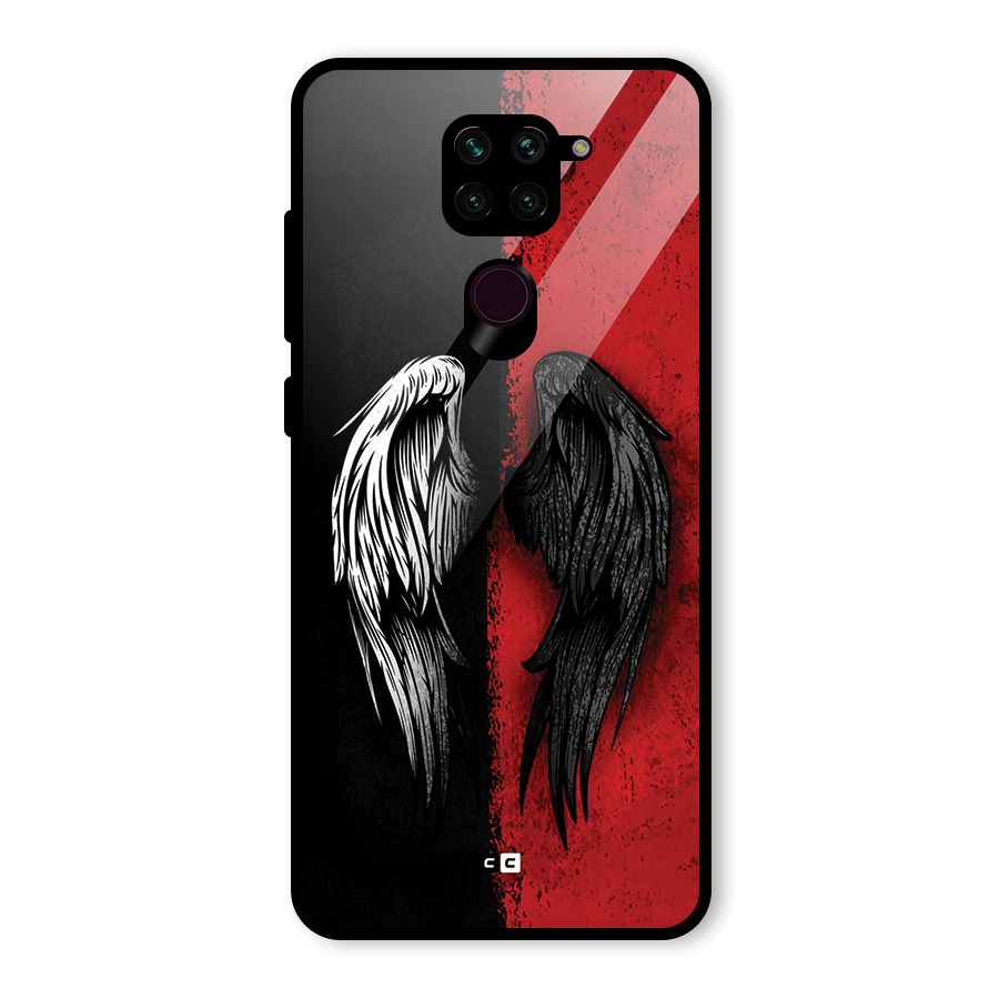 Angle Demon Wings Glass Back Case for Redmi Note 9