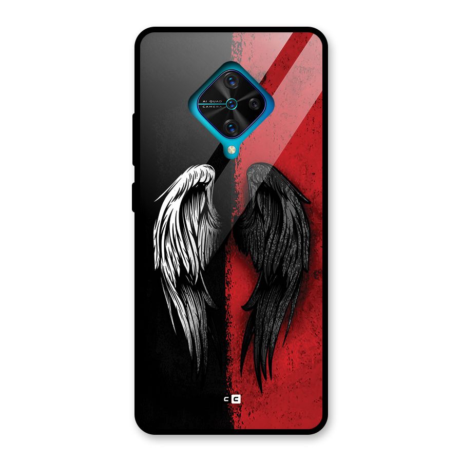 Angle Demon Wings Glass Back Case for Vivo S1 Pro