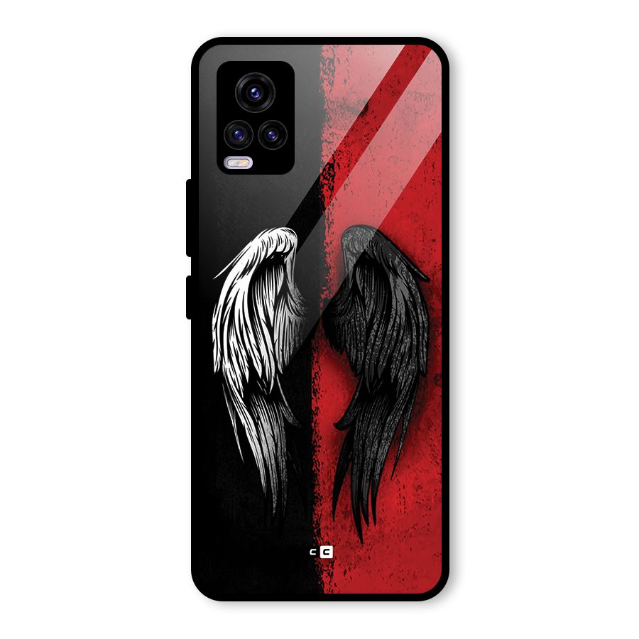 Angle Demon Wings Glass Back Case for Vivo V20 2021