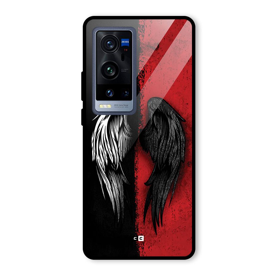 Angle Demon Wings Glass Back Case for Vivo X60 Pro Plus