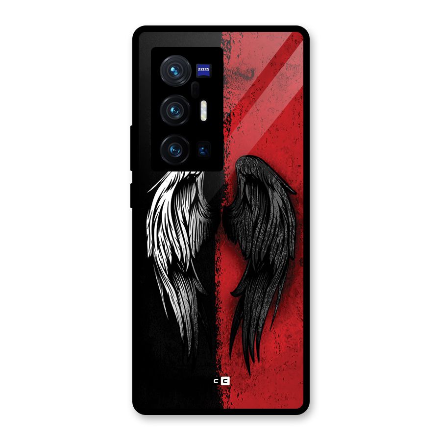 Angle Demon Wings Glass Back Case for Vivo X70 Pro Plus