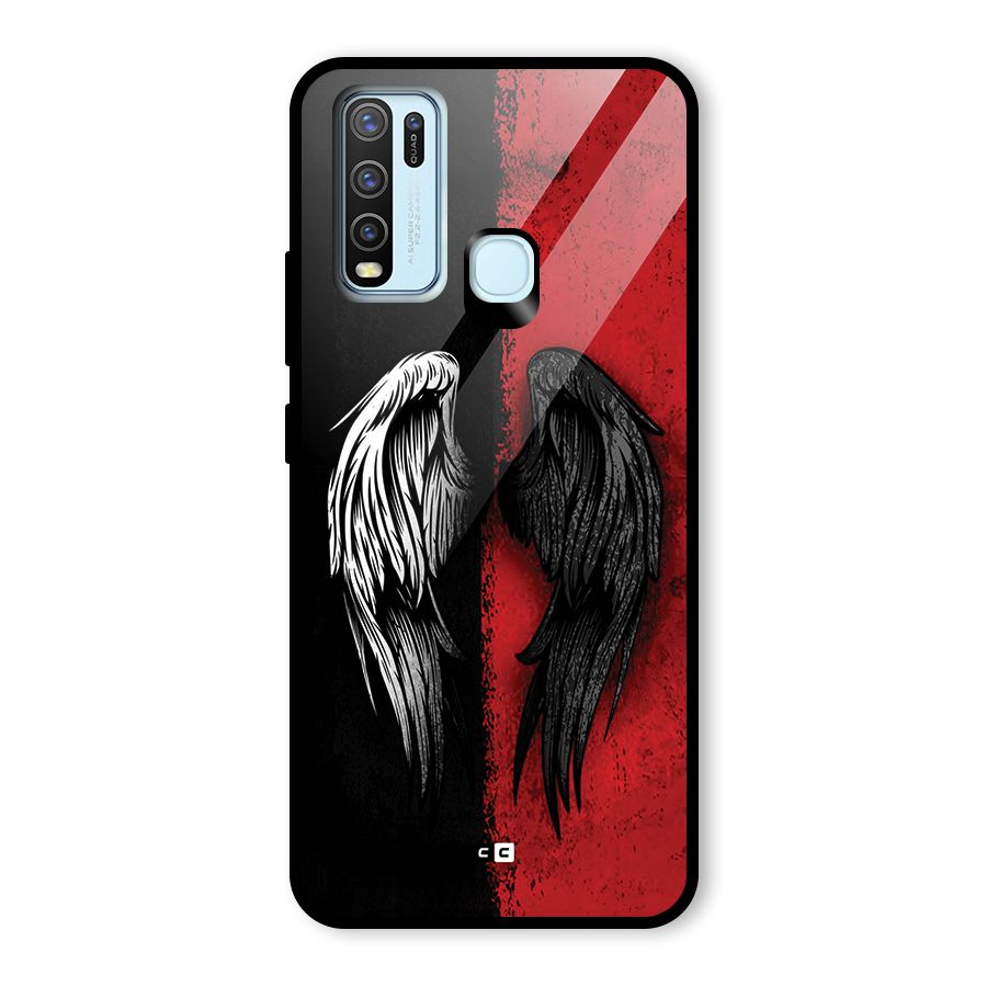 Angle Demon Wings Glass Back Case for Vivo Y30