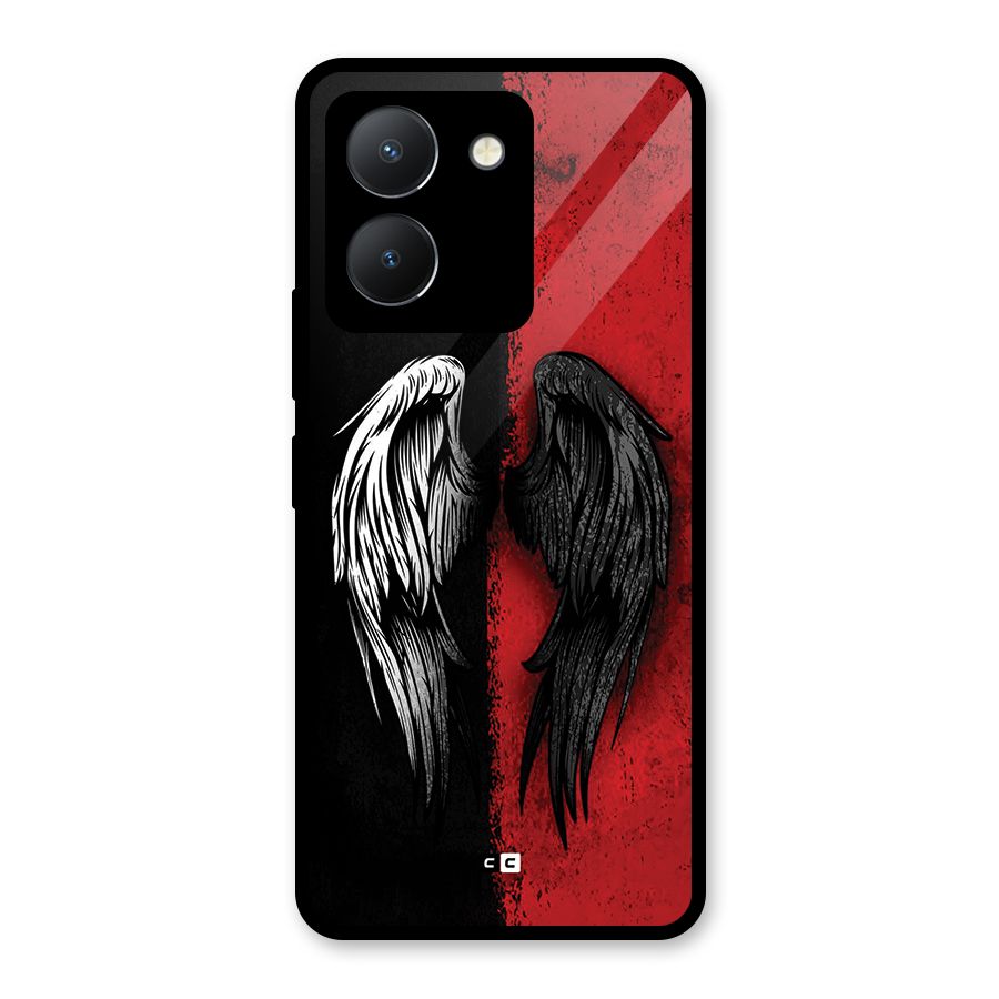 Angle Demon Wings Glass Back Case for Vivo Y36