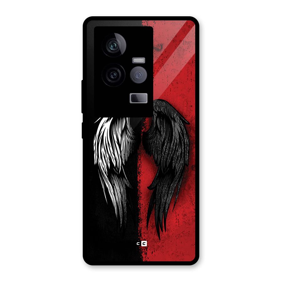 Angle Demon Wings Glass Back Case for Vivo iQOO 11 5G