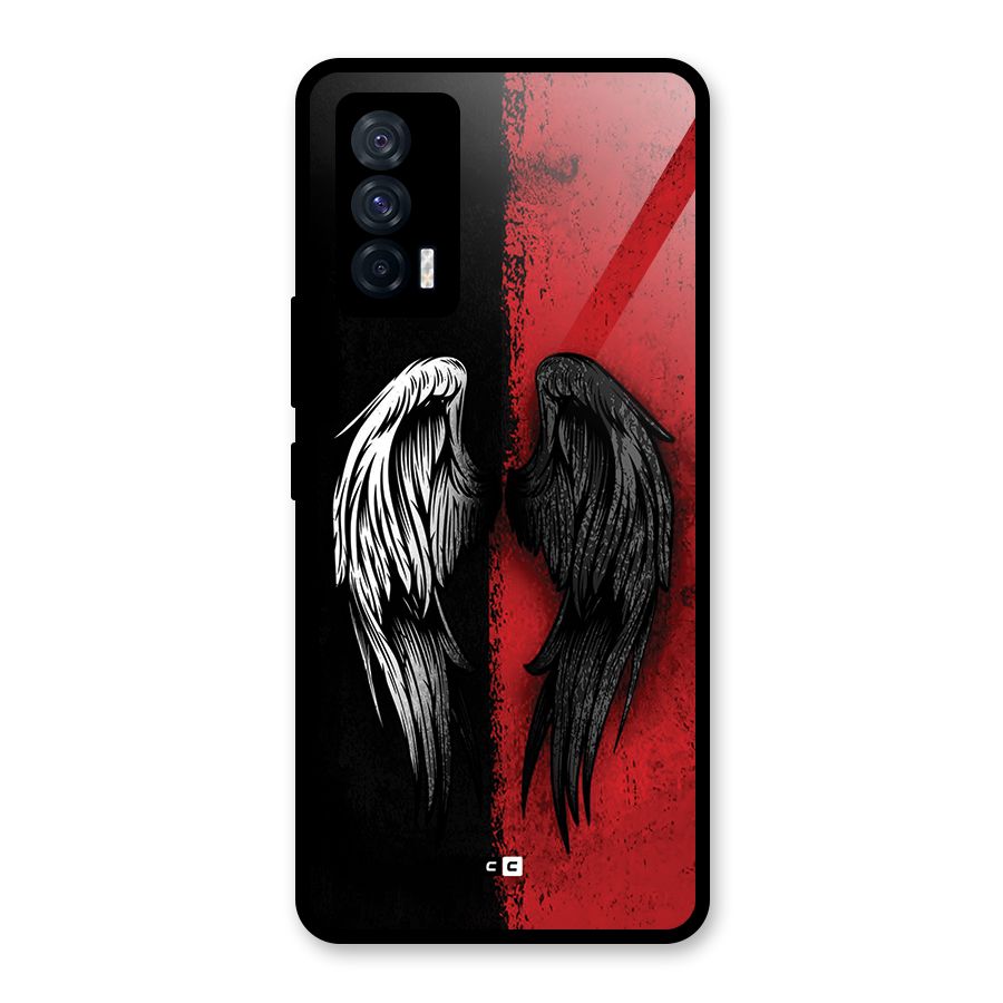 Angle Demon Wings Glass Back Case for Vivo iQOO 7 5G