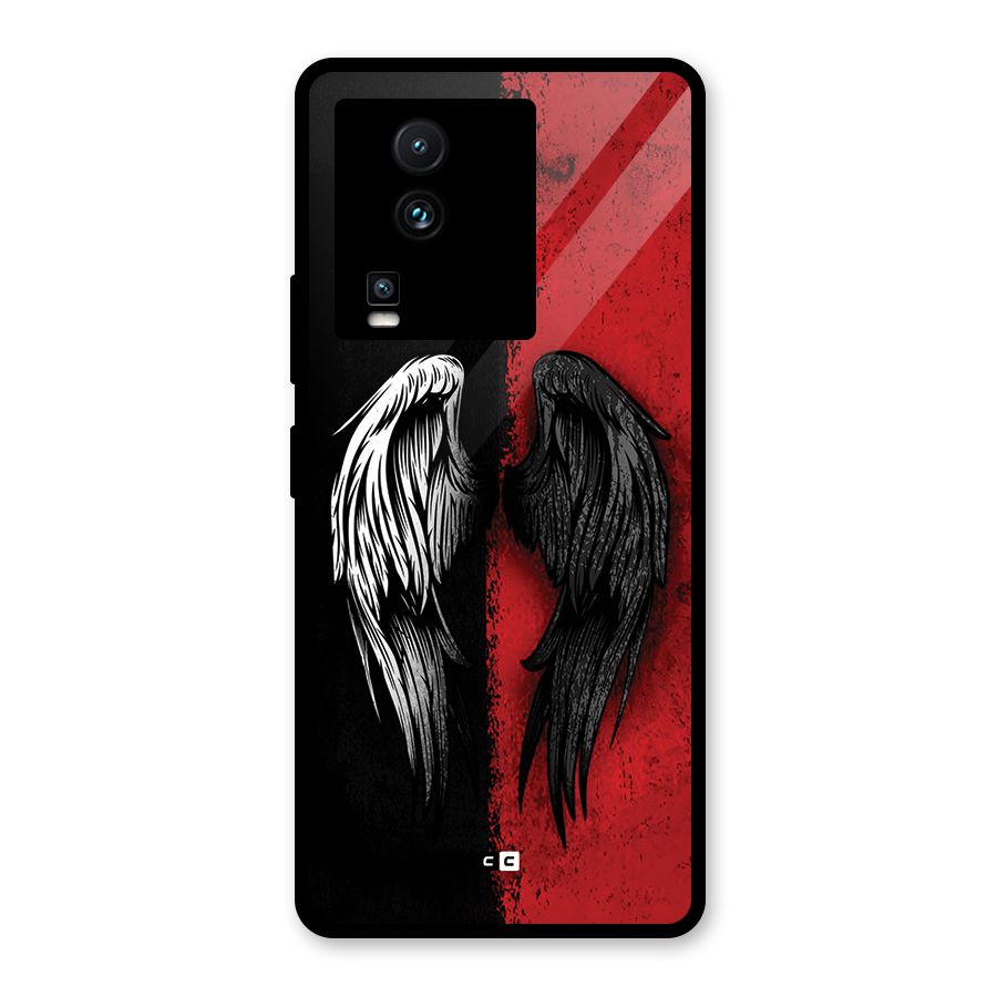 Angle Demon Wings Glass Back Case for Vivo iQOO Neo 7 Pro