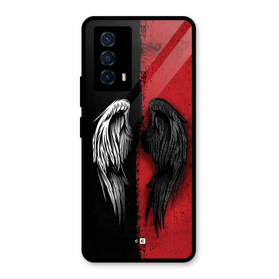 Angle Demon Wings Glass Back Case for Vivo iQOO Z5