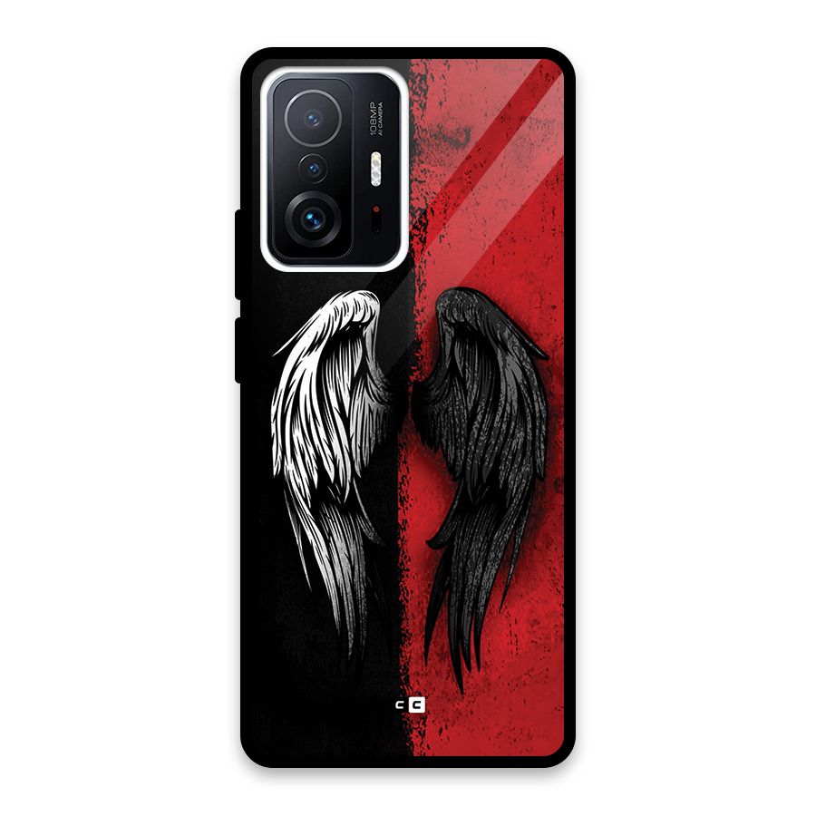 Angle Demon Wings Glass Back Case for Xiaomi 11T Pro