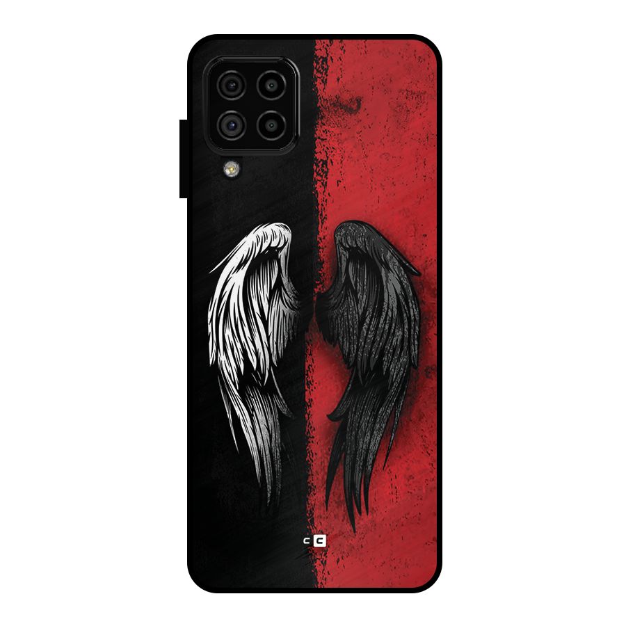 Angle Demon Wings Metal Back Case for Galaxy A22 4G