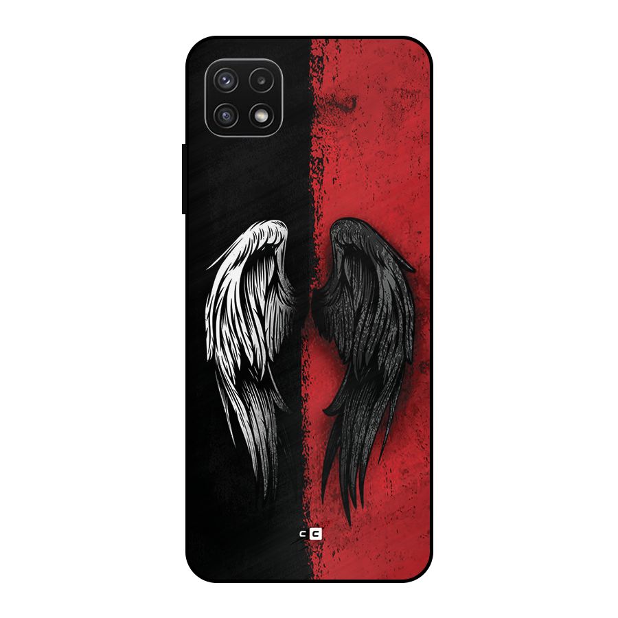 Angle Demon Wings Metal Back Case for Galaxy A22 5G