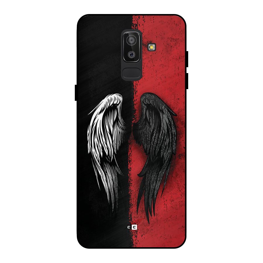 Angle Demon Wings Metal Back Case for Galaxy J8