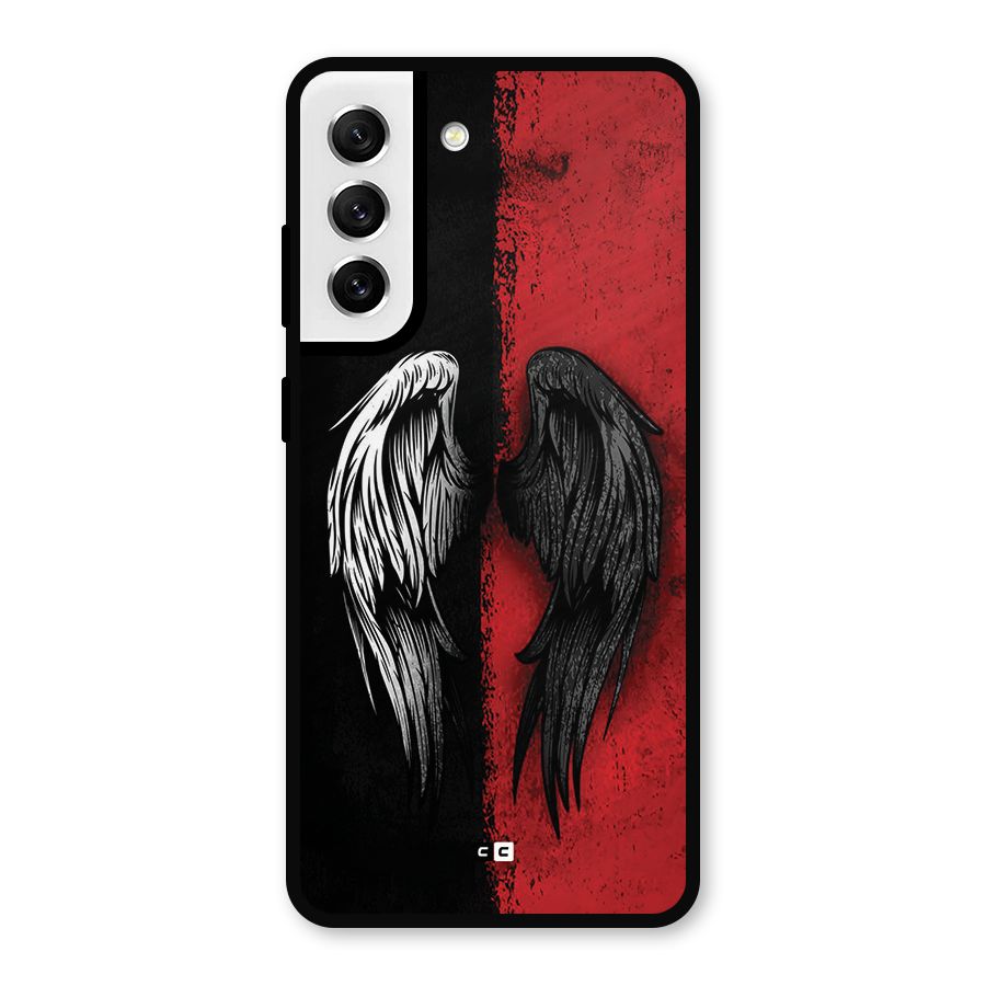 Angle Demon Wings Metal Back Case for Galaxy S21 FE 5G