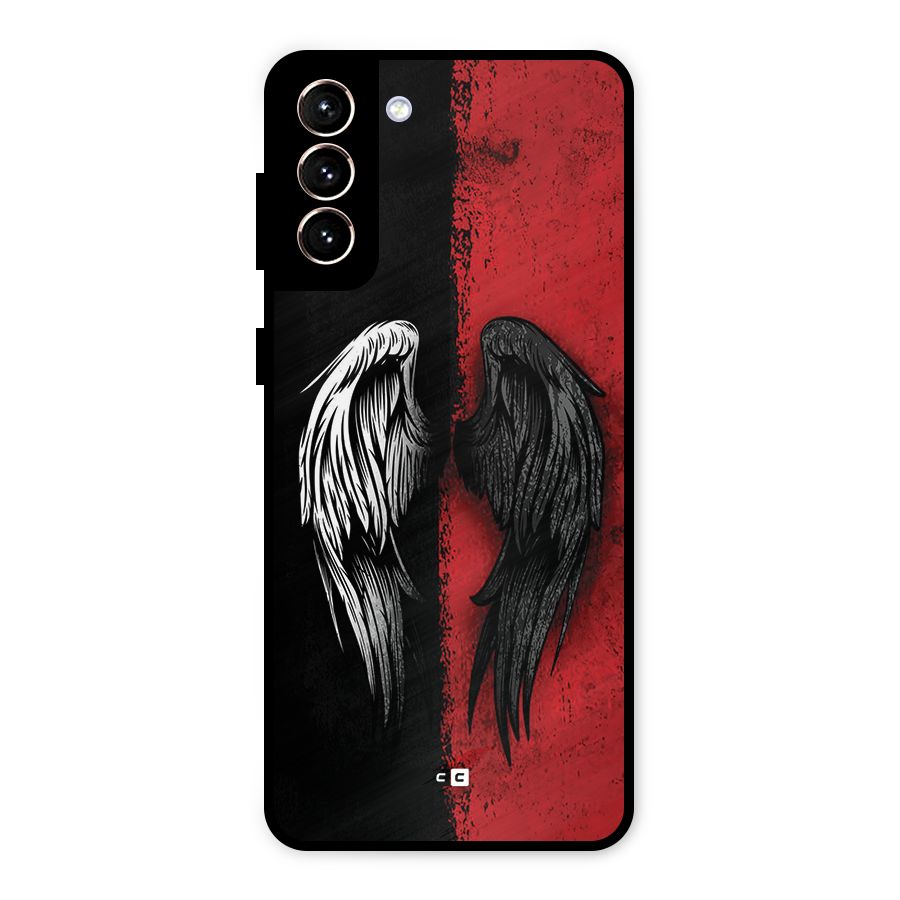 Angle Demon Wings Metal Back Case for Galaxy S21 Plus