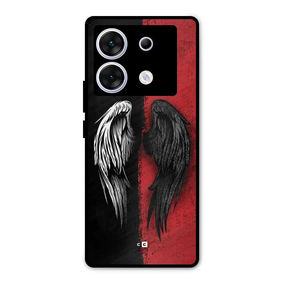 Angle Demon Wings Metal Back Case for Infinix Zero 30 5G