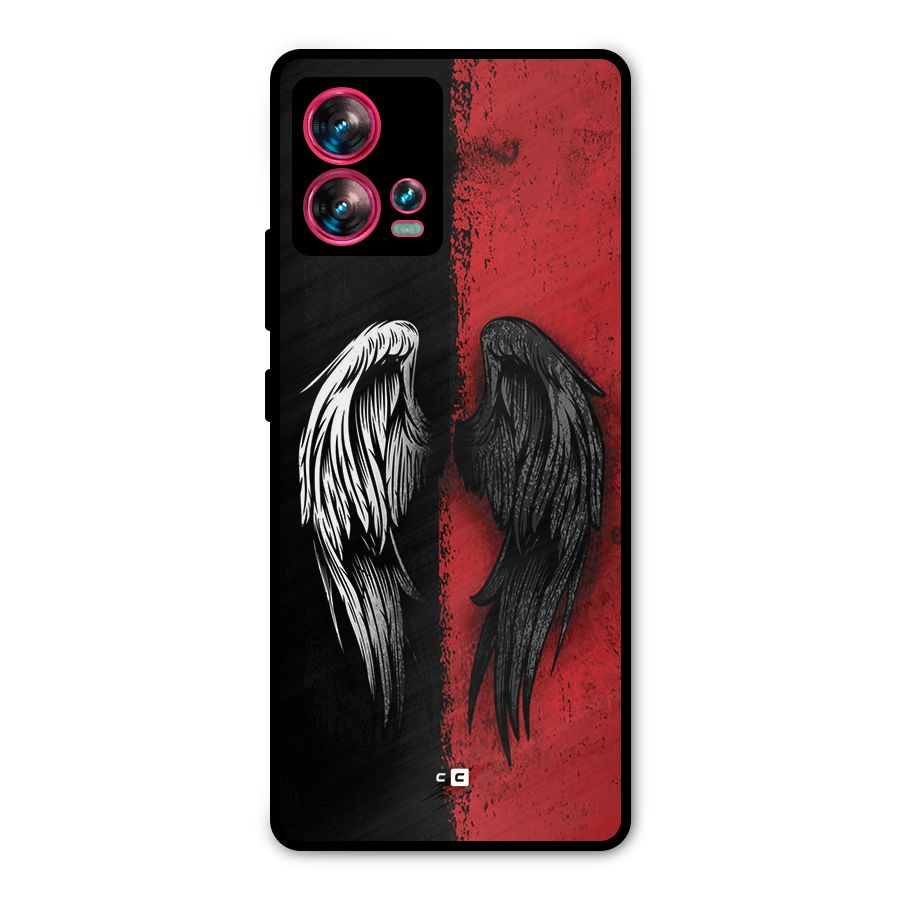 Angle Demon Wings Metal Back Case for Motorola Edge 30 Fusion