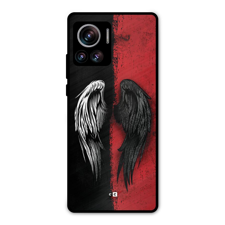 Angle Demon Wings Metal Back Case for Motorola Edge 30 Ultra