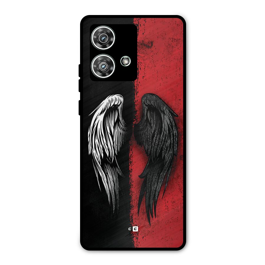 Angle Demon Wings Metal Back Case for Motorola Edge 40 Neo
