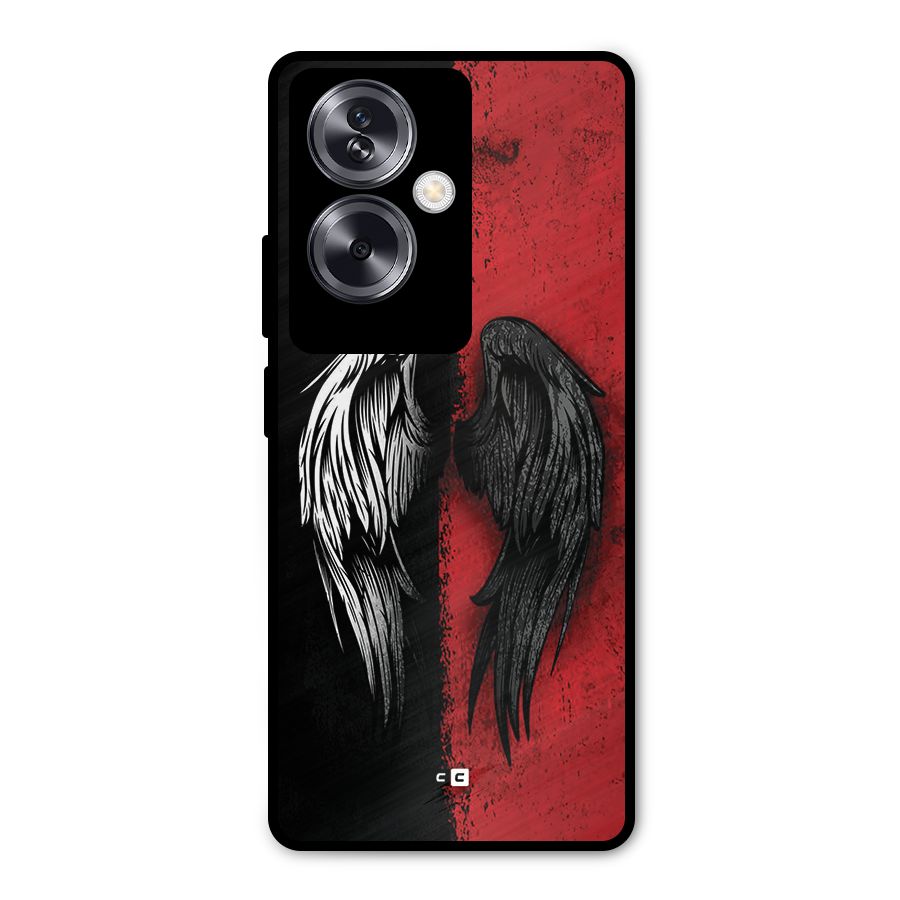 Angle Demon Wings Metal Back Case for Oppo A79 5G