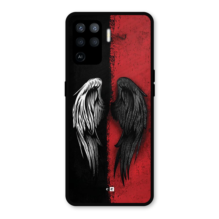 Angle Demon Wings Metal Back Case for Oppo F19 Pro