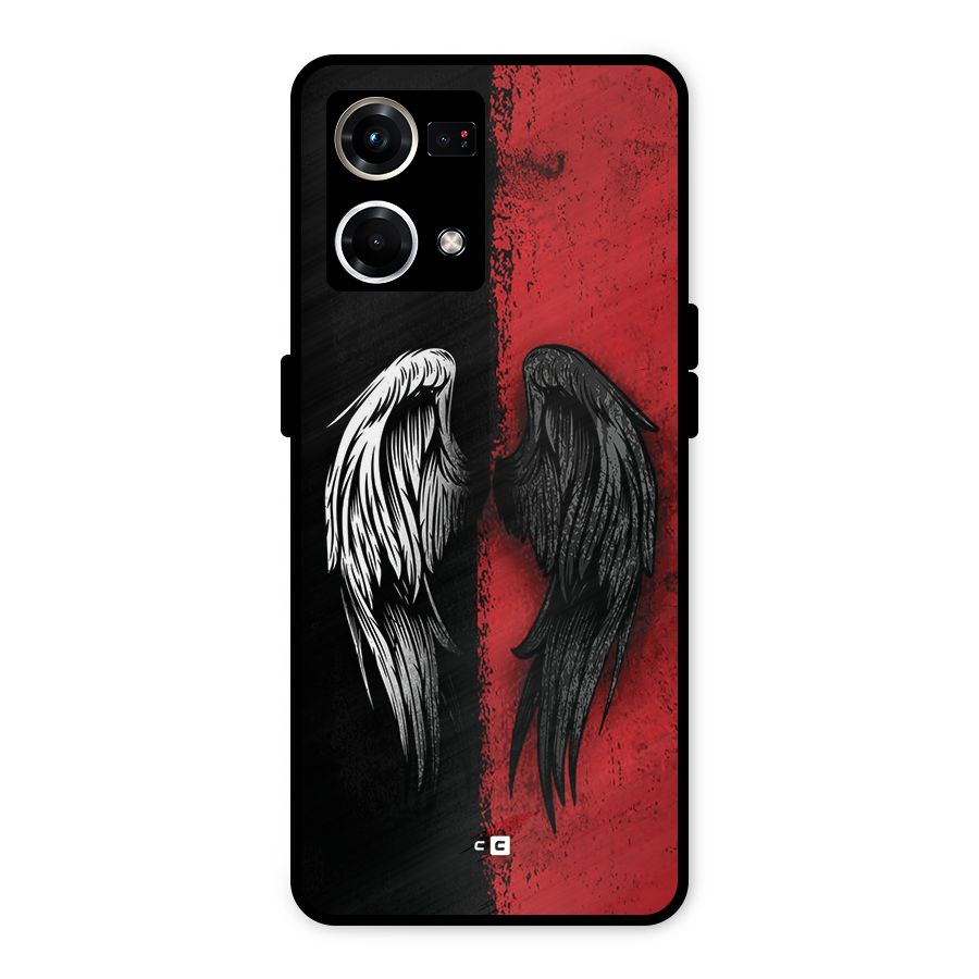 Angle Demon Wings Metal Back Case for Oppo F21s Pro 4G