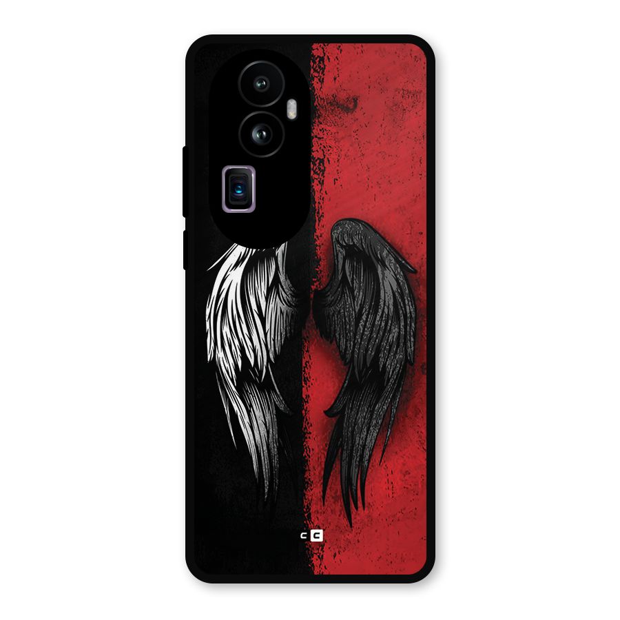 Angle Demon Wings Metal Back Case for Oppo Reno10 Pro Plus