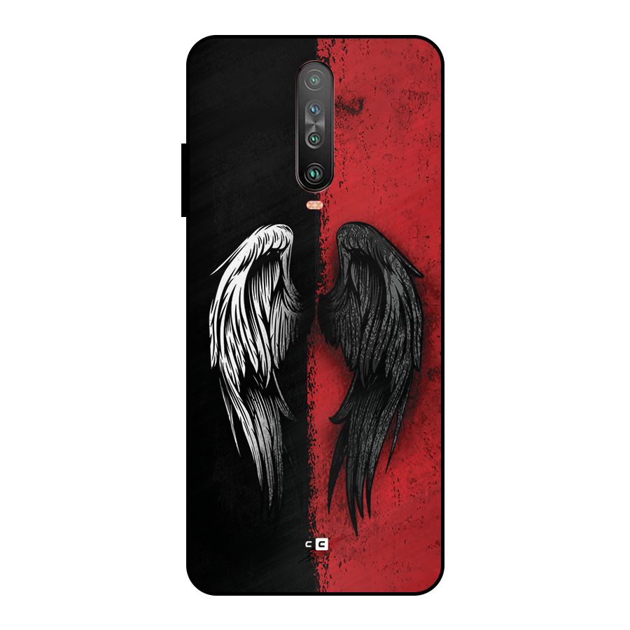 Angle Demon Wings Metal Back Case for Poco X2