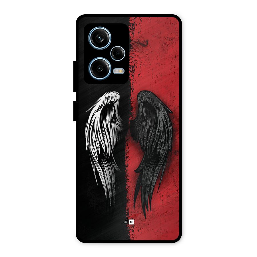 Angle Demon Wings Metal Back Case for Redmi Note 12 Pro