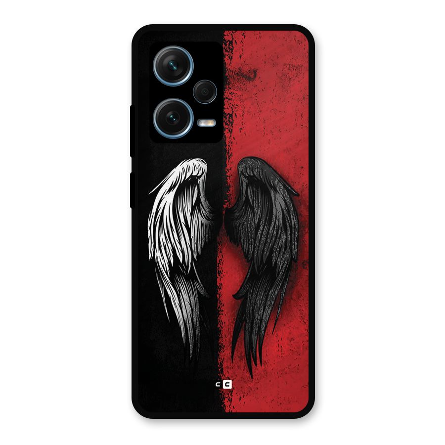 Angle Demon Wings Metal Back Case for Redmi Note 12 Pro Plus 5G