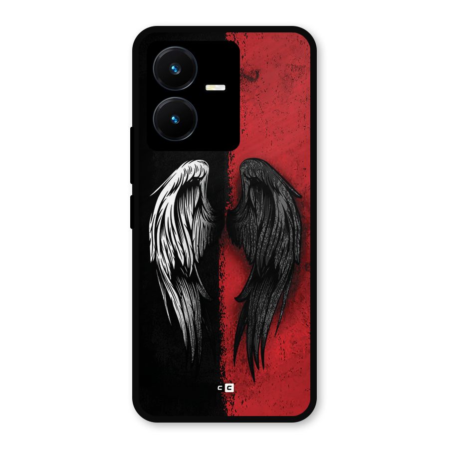 Angle Demon Wings Metal Back Case for Vivo Y22