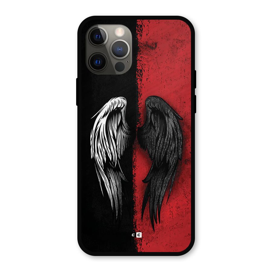 Angle Demon Wings Metal Back Case for iPhone 12 Pro