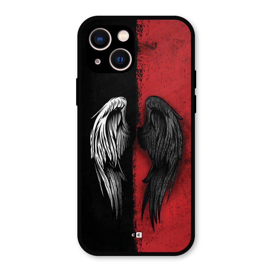 Angle Demon Wings Metal Back Case for iPhone 13