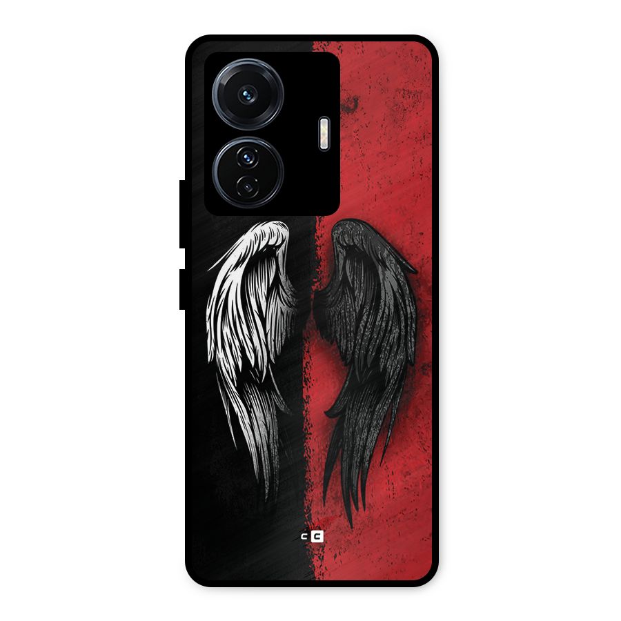Angle Demon Wings Metal Back Case for iQOO Z6