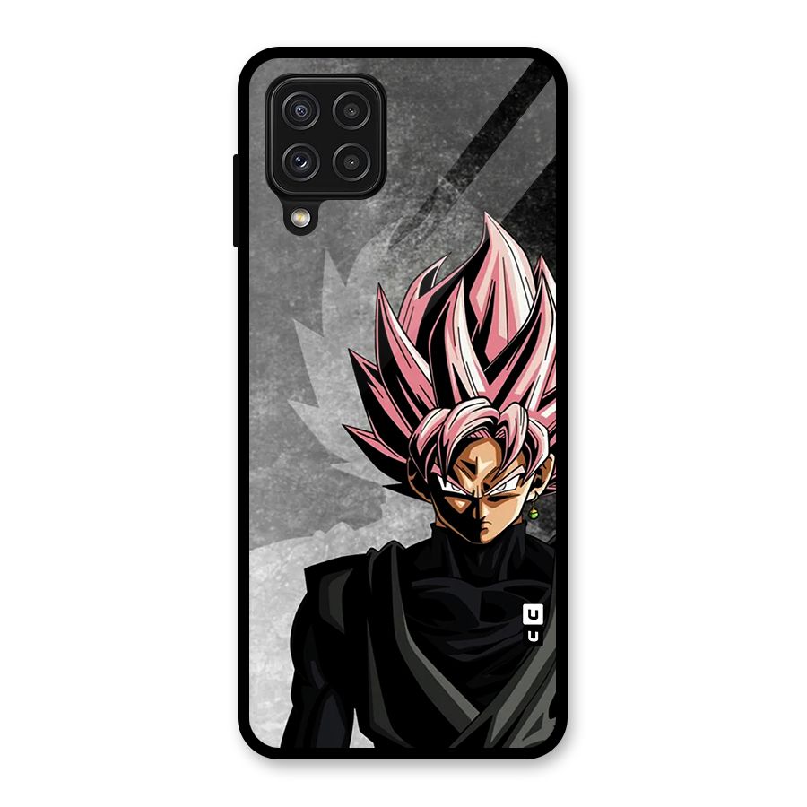Angry Goku Glass Back Case for Galaxy A22 4G