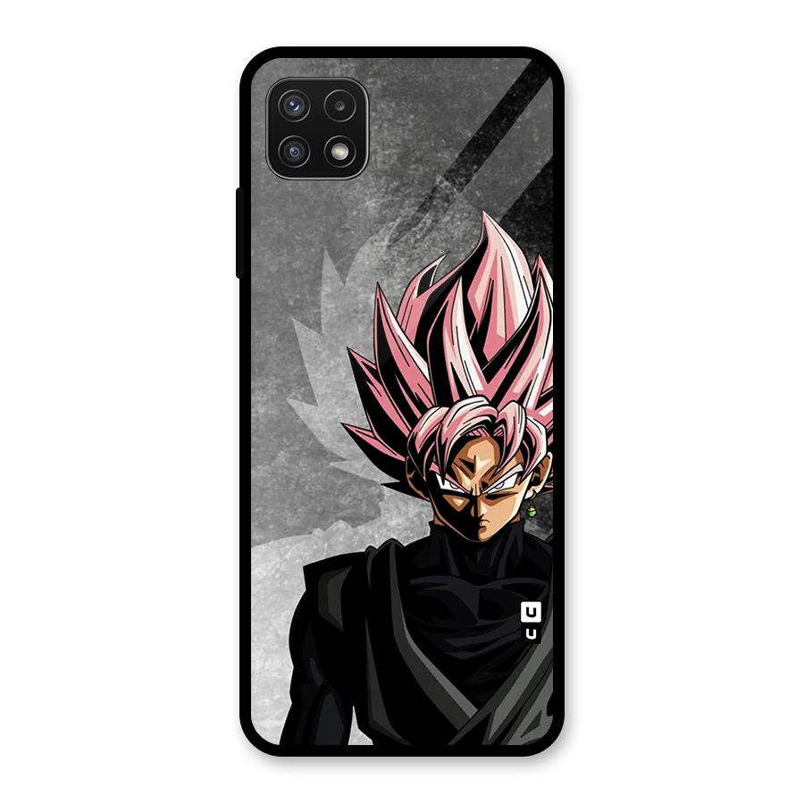 Angry Goku Glass Back Case for Galaxy A22 5G