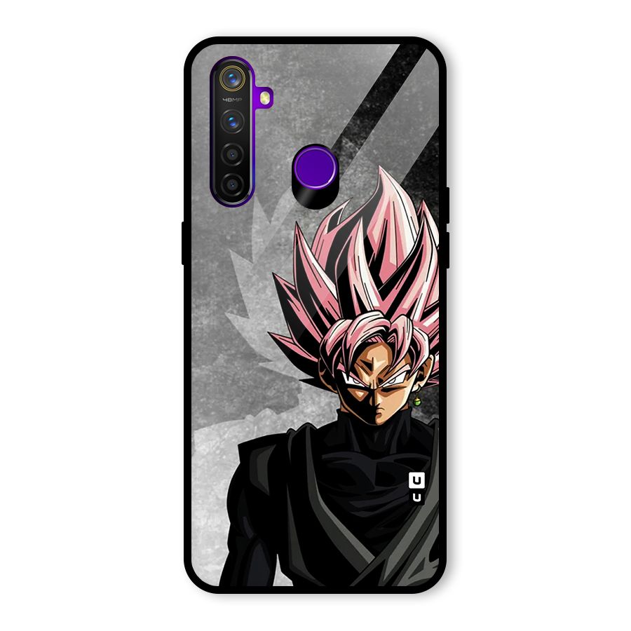 Angry Goku Glass Back Case for Realme 5 Pro