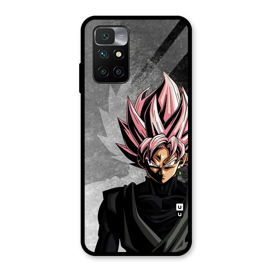 Angry Goku Glass Back Case for Redmi 10 Prime