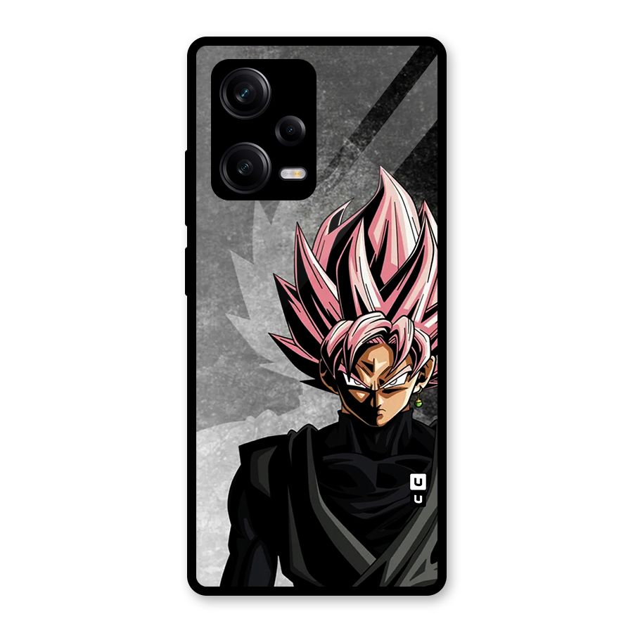 Angry Goku Glass Back Case for Redmi Note 12 Pro
