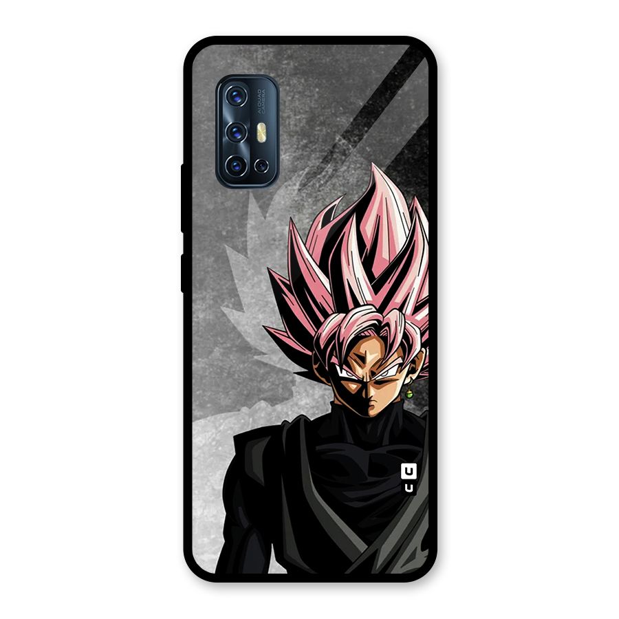 Angry Goku Glass Back Case for Vivo V17